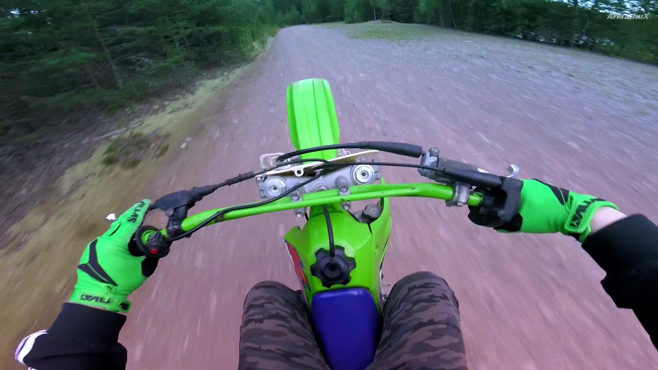 Kawasaki KX80 2-Stroke -97 Lime Green Braaps (GoPro)