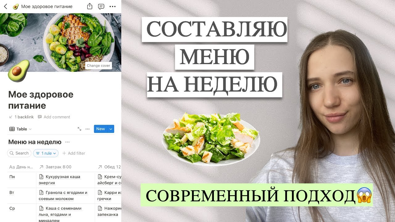 Планирование меню на неделю за 5 минут / ЭКОНОМИЯ ВРЕМЕНИ, ДЕНЕГ и ЭНЕРГИИ