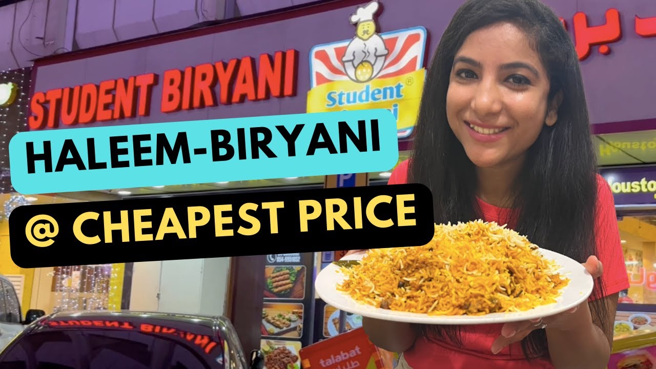 Enjoy Haleem-Biryani-Kabab-Zarda at an Affordable Price 🤩  In Dubai | Student Biryani | Tasty Food 😄