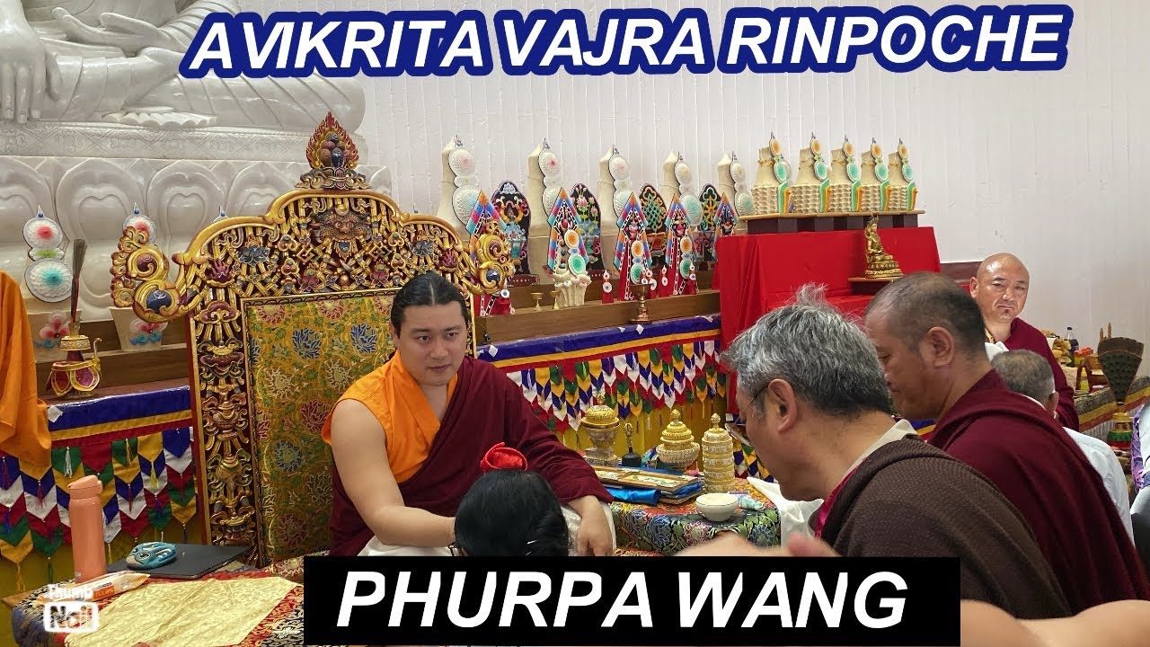 H.E. Sakya khondung Avikrita vajra Rinpoche || phurpa wang || blessing || lTibetanvloger