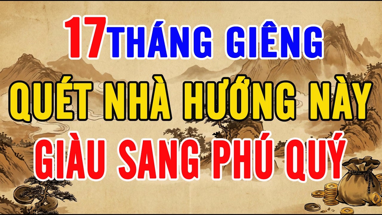17 THÁNG GIÊNG: QUÉT NHÀ HƯỚNG NÀY TIỀN TÀI TỤ LẠI, LỘC TRỜI BAN XUỐNG GIÀU SANG PHÚ QUÝ