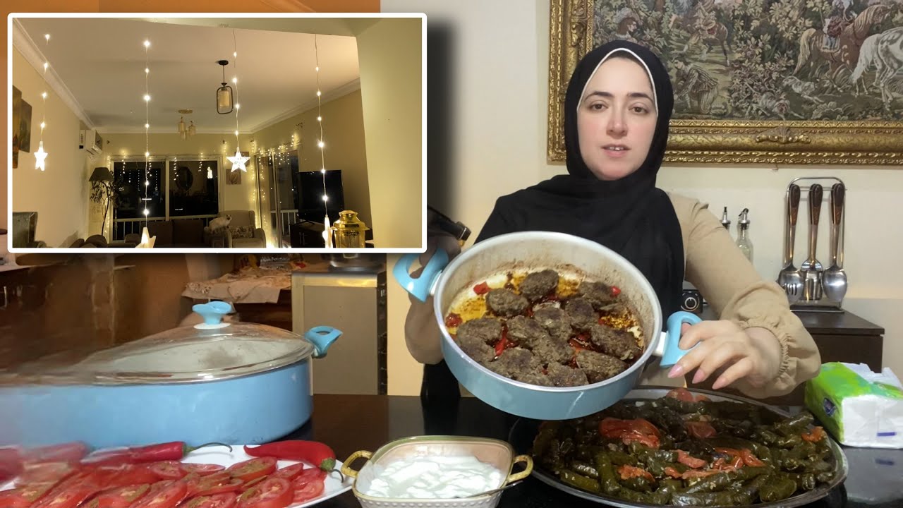 أخيرا زينة رمضان 🌙 الدراسة مع رمضان  📚 ورق العنب هيهون عليا 😅