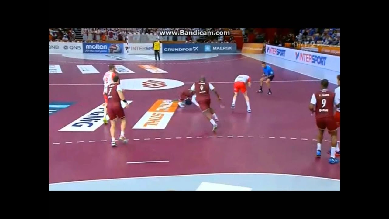 Faul na Karolu Bieleckim- Polska- Katar