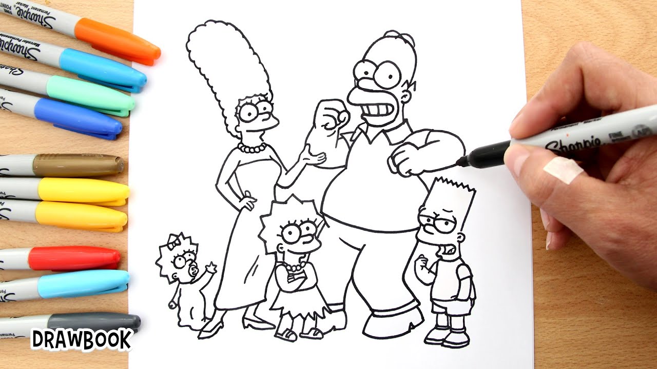 How to draw THE SIMPSONS (All Characters of The Simpson Family)