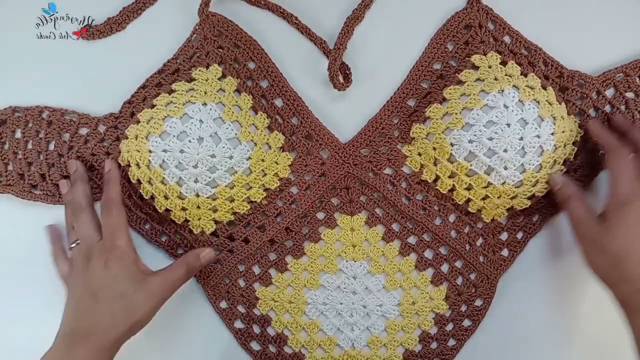 CROPPED de CROCHÊ SQUARE TODOS OS TAMANHOS #croppeddecroche #passoapasso
