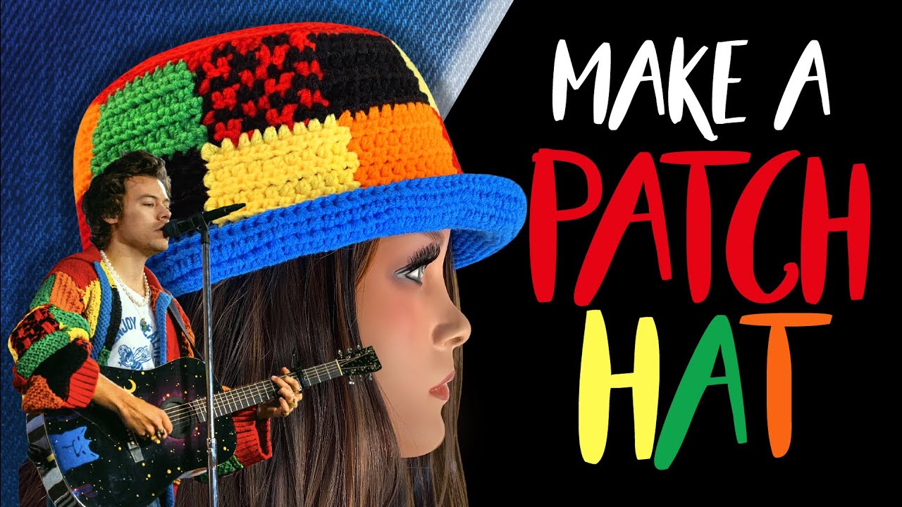 Harry Styles cardigan PATCH HAT - Easy & Free Crochet Tutorial TikTok inspired