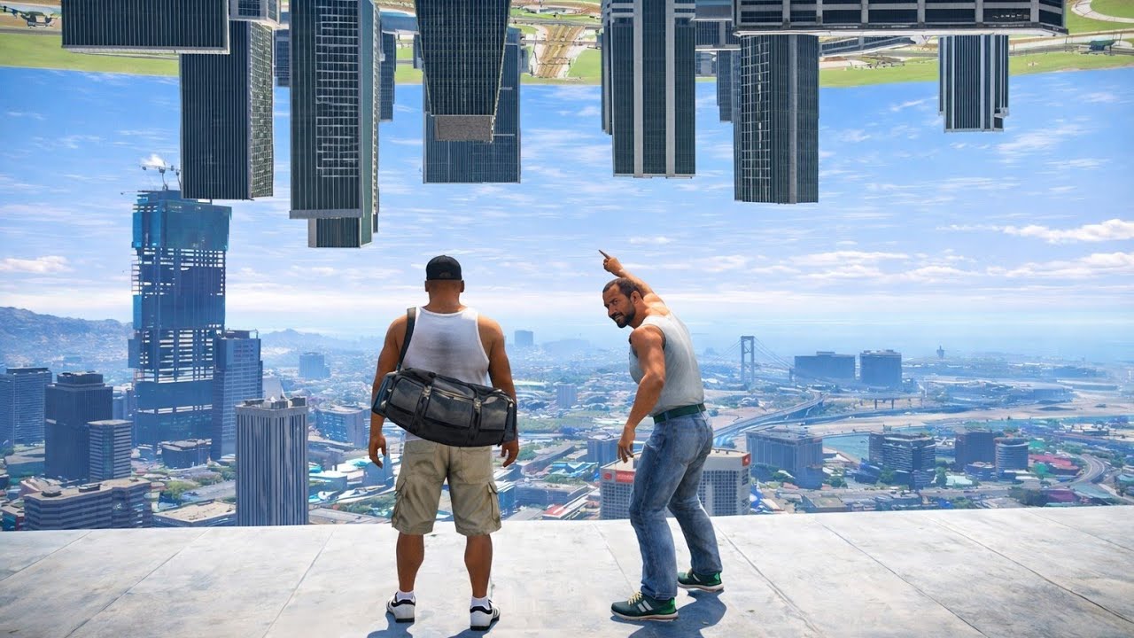 শহর উল্টে গেল! 😱 FRANKLIN কি পারবে Los Santos-কে রক্ষা করতে? (Indian Bike Driving 3D vs GTA 5)