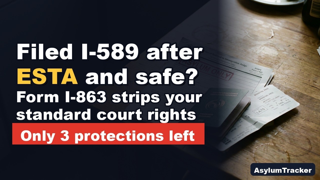 I-589 After ESTA: Why Form I-863 Restricts You to 3 Protections Only