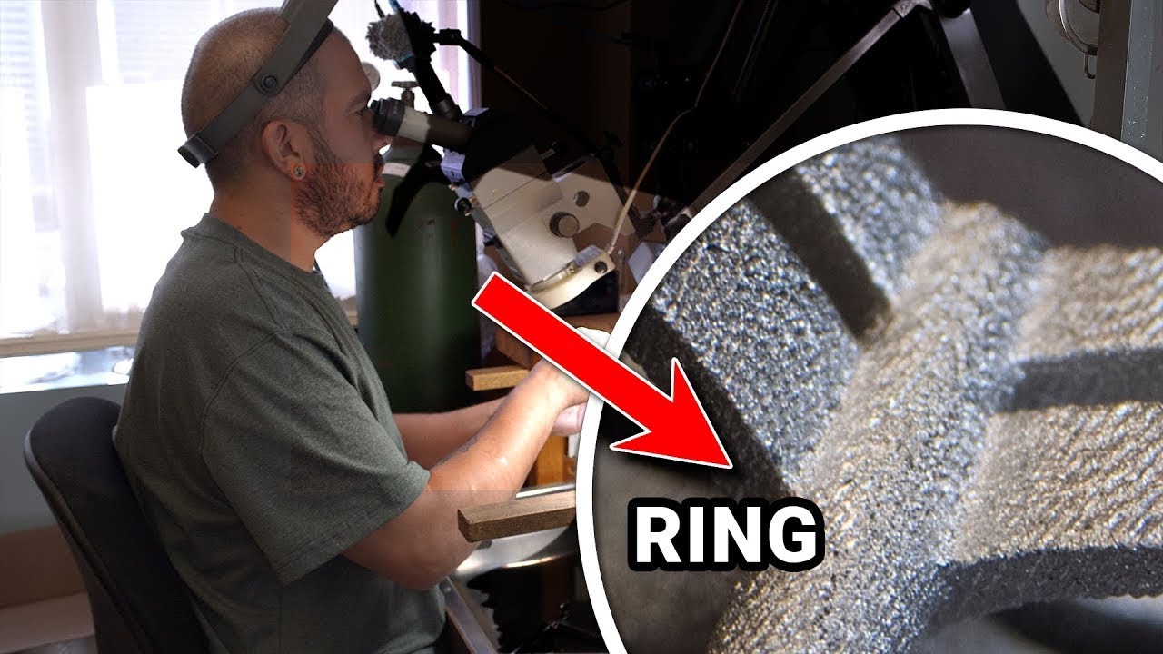 Can a Casted Eternity Ring Look Handmade? Impressive Polishing Transformation Under 64X Microscope