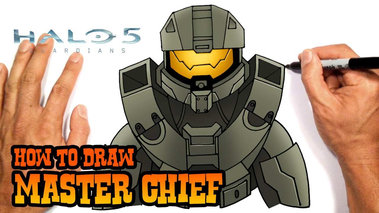 How to Draw Master Chief | Halo 5