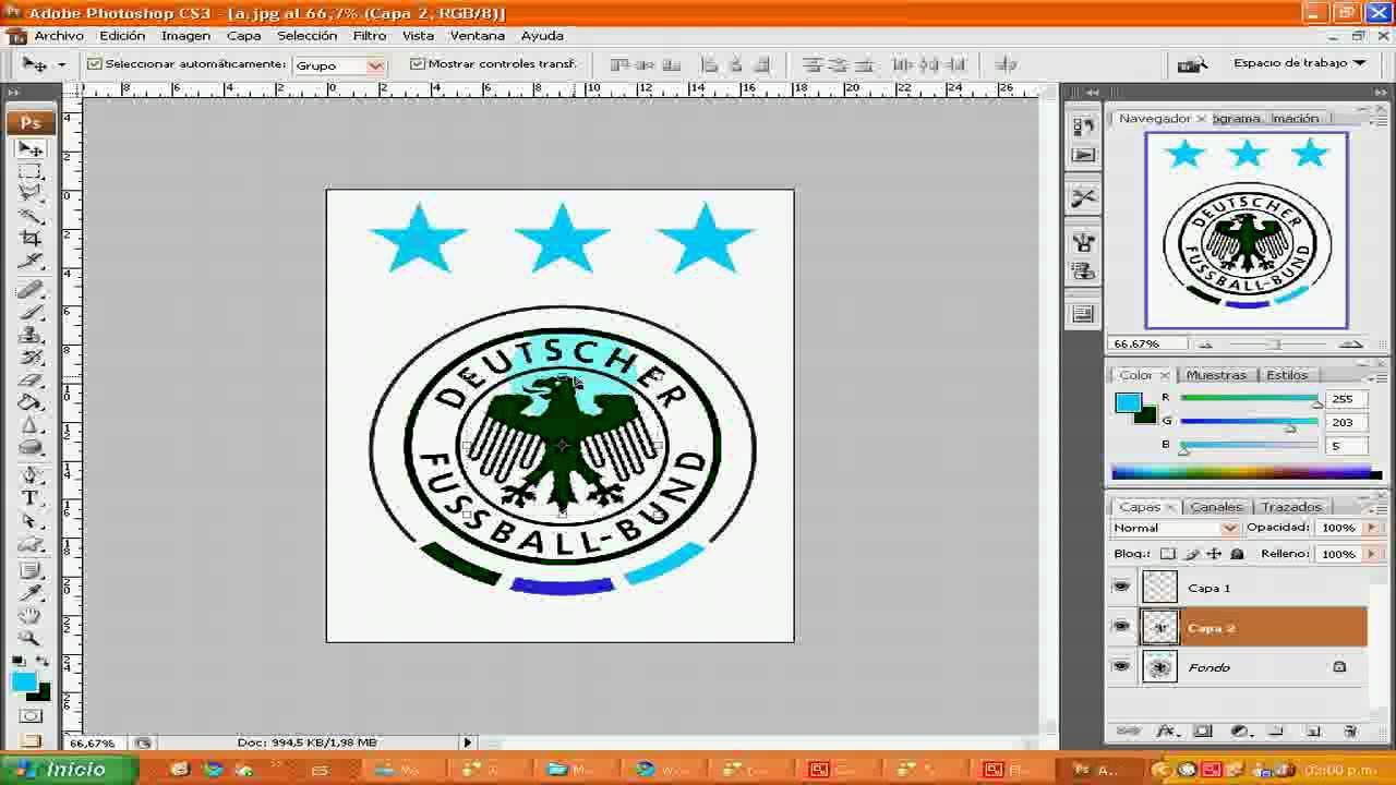 Tutorial para convertir en capas una imagen.