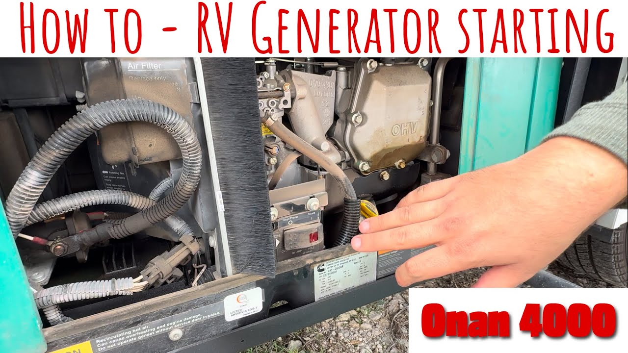 How to start an RV Generator - Onan 4000 used