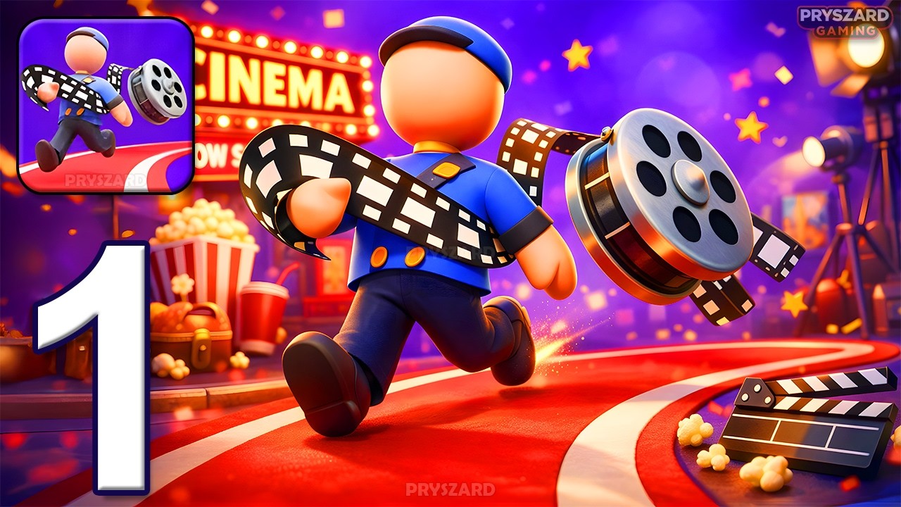Movie Guy 3D - Gameplay Walkthrough Part 1 - Cinema Guy Tycoon (iOS, Android)