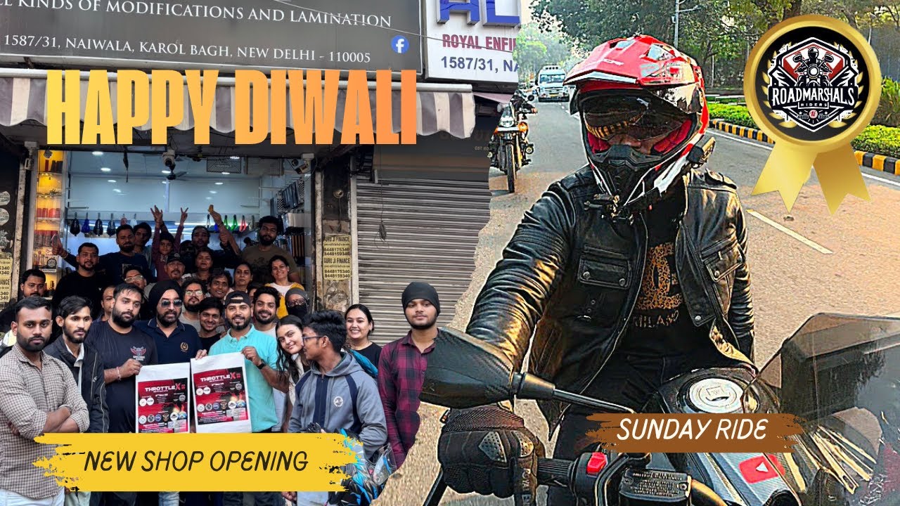 Sunday Ride with RMS group❤️ | happy choti diwali celebration | New shop opening ride😍