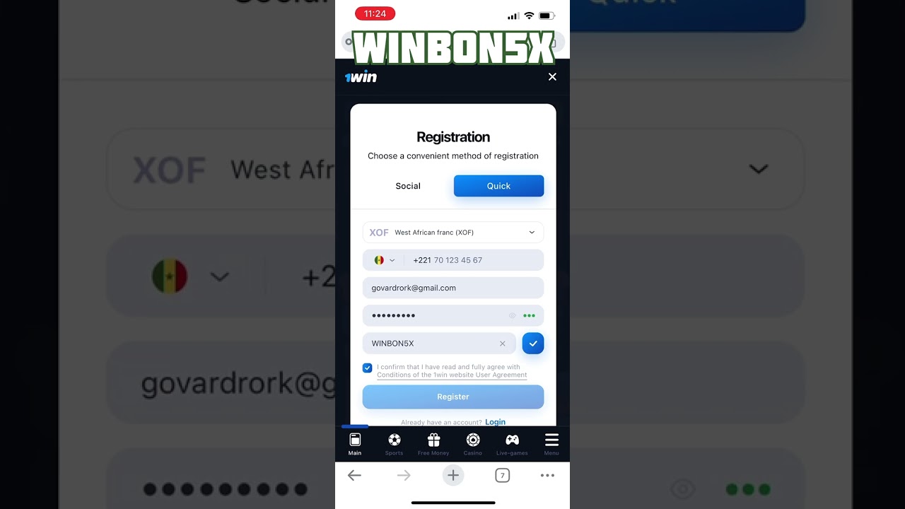 1WIN promo code Senegal. Code promo 1WIN 2025 S&eacute;n&eacute;gal. 1WIN SENEGAL #shorts