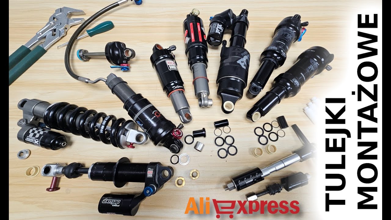 Tulejki montażowe w damperach rowerowych