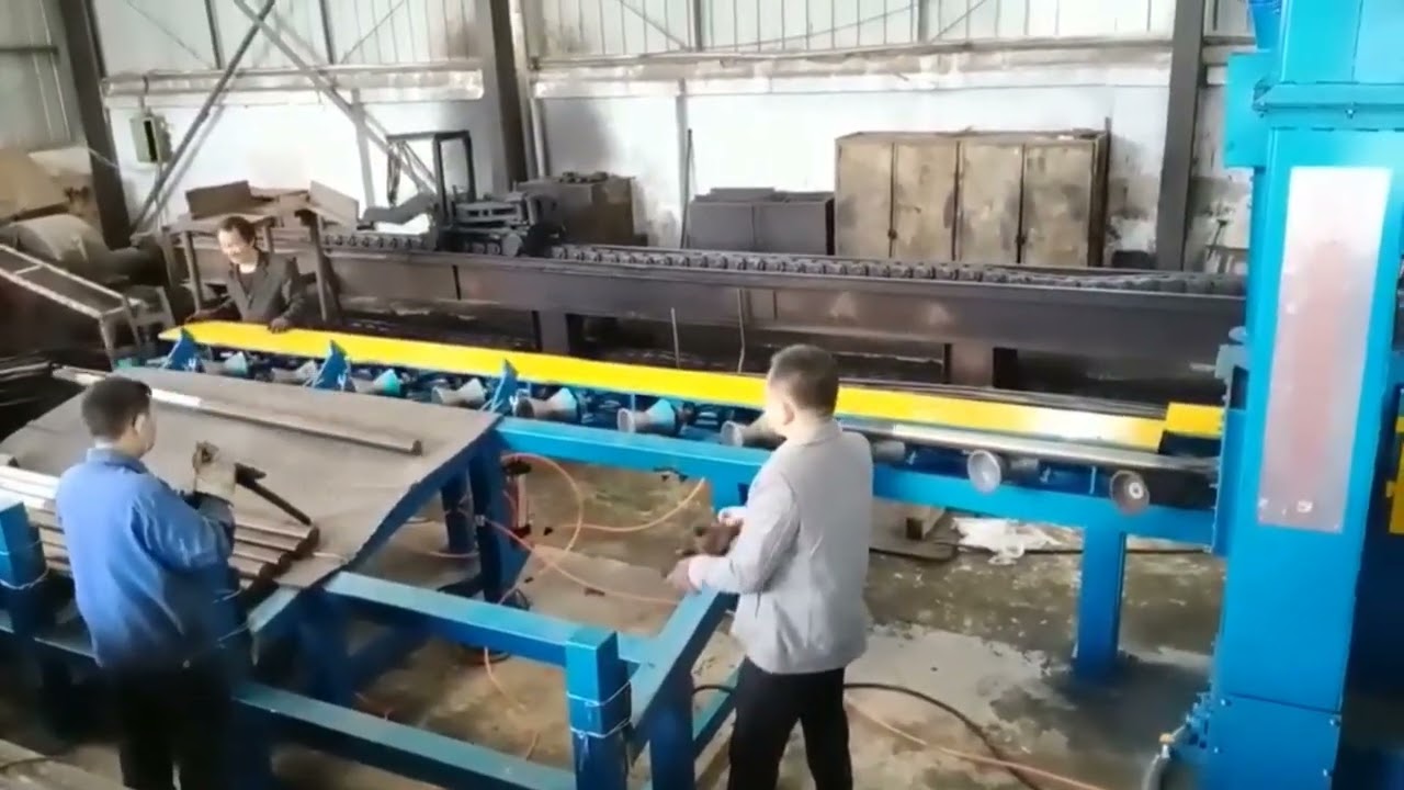 BlastKing&rsquo;s Skew Roll Conveyor Shot Blasting Machine for Bars in Action! 🚀