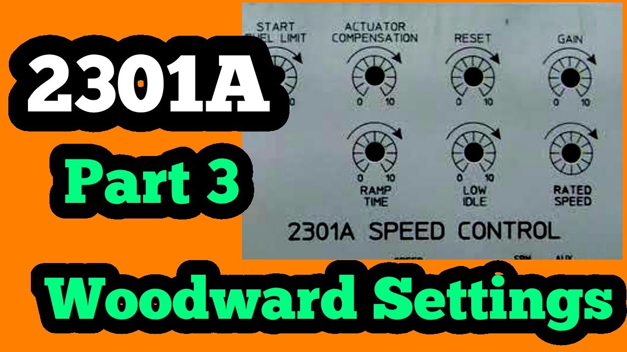 Woodward Part 3 (2301A). Adjustments / Settings range. How to set woodward speed controller. URDU