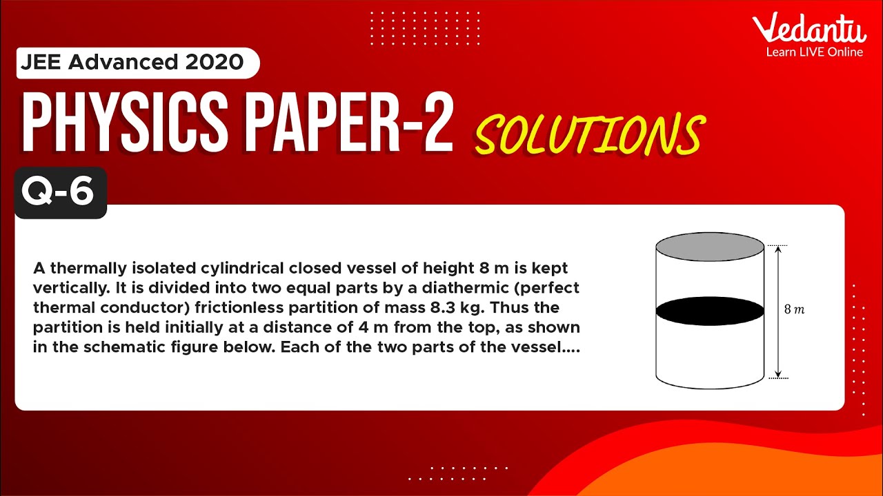 JEE Advanced 2020 Physics Solutions - Paper 2 (Q 6) | IIT JEE Physics | JEE Preparation | Vedantu