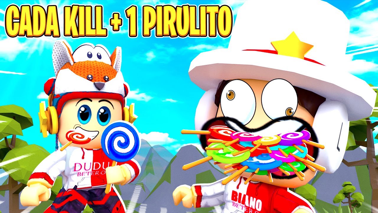 +1 Pirulito na Boca a cada Kill no Arsenal🥵 Roblox