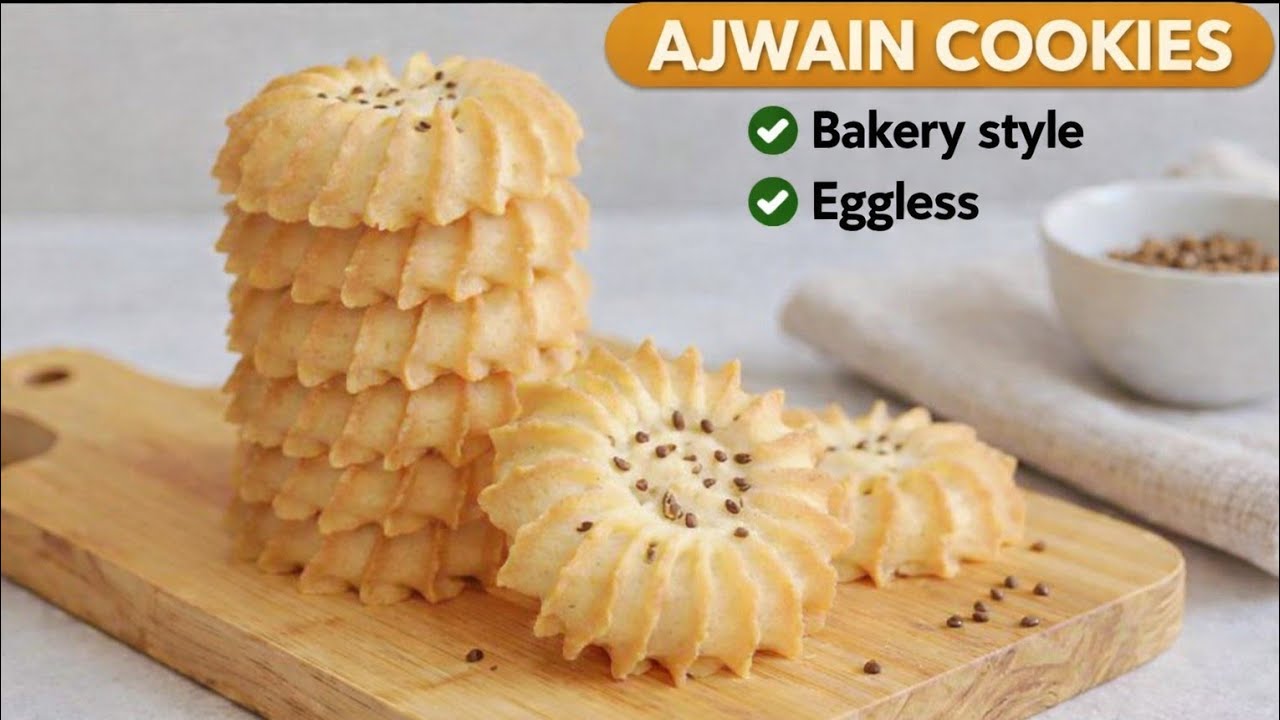 Bakery Style Ajwain Biscuits | Eggless Namkeen Cookies recipe
