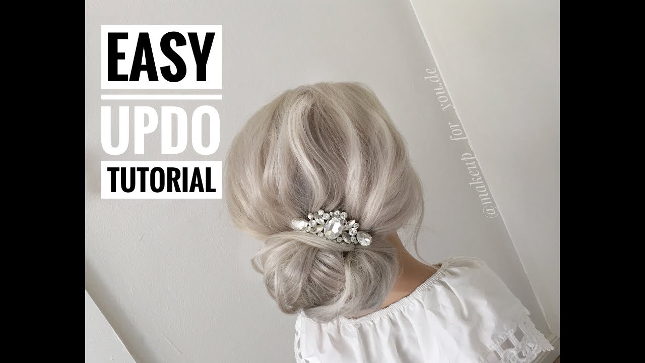 Easy low bun tutorial ! simple updo ! Einfache Brautfrisur ! schnelle  Hochsteckfrisur