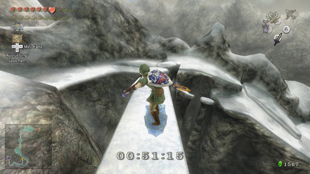 The Legend of Zelda: Twilight Princess HD - Snowboard race vs Yeta - Wii U