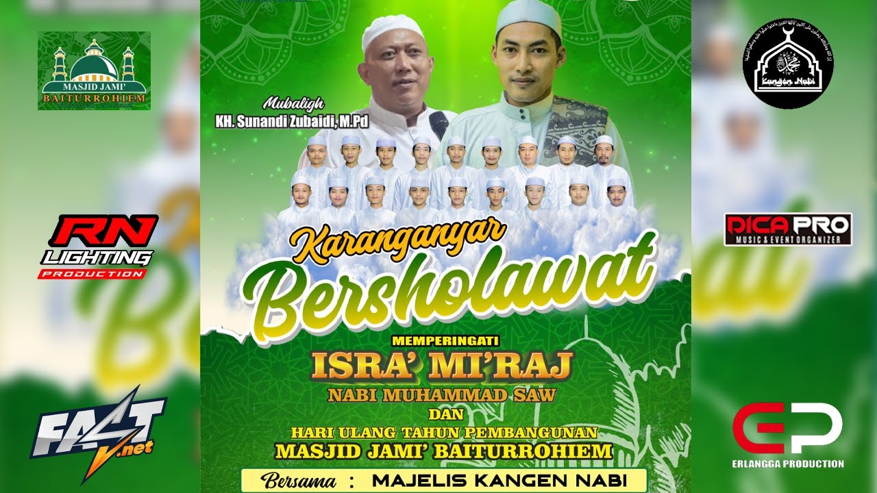 🔴KARANGANYAR BERSHOLAWAT BERSAMA MAJELIS KANGEN NABI LIVE MASJID JAMI' BAITURROHIEM KARANGSARI