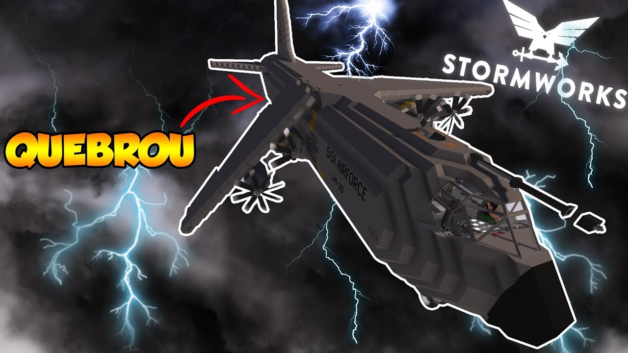A ASA DO AVIÃO QUEBROU NA TEMPESTADE! StormWorks