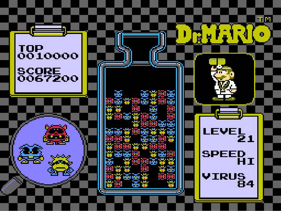 （FC）ドクターマリオ ハイのレベル20～ | Dr.Mario Hi Lv20~(NES)