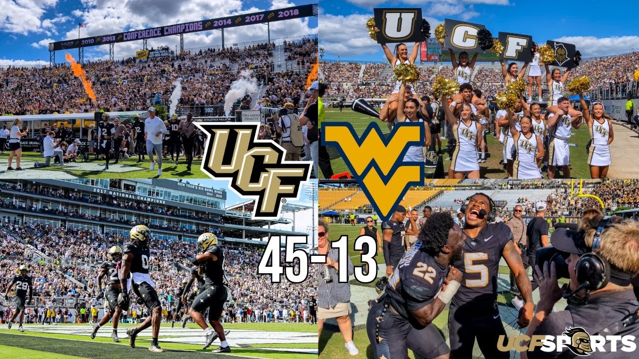 Виды и звуки с футбольного матча UCF, победившего Западную Вирджинию со счетом 45-13 ⚔️🏈