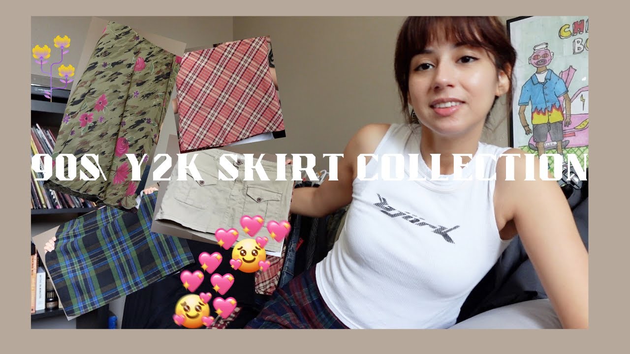Vintage 90s/y2k skirt collection/try-on