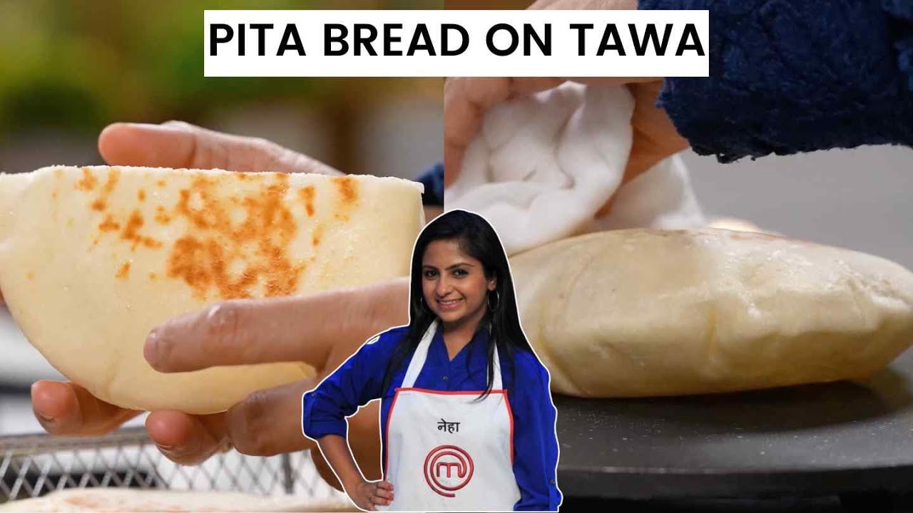 Fluffy Pita Bread on Tawa (No oven needed) |  गैस स्टोव पर फूली हुई पीटा ब्रेड