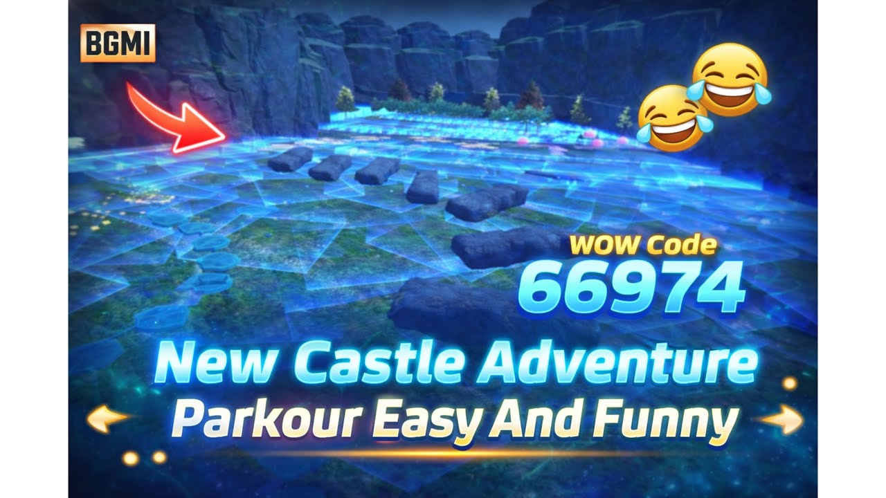 New Castle Adventure Parkour Easy And Funny 😱 | BGMI WOW Mode | WOW Code 66974