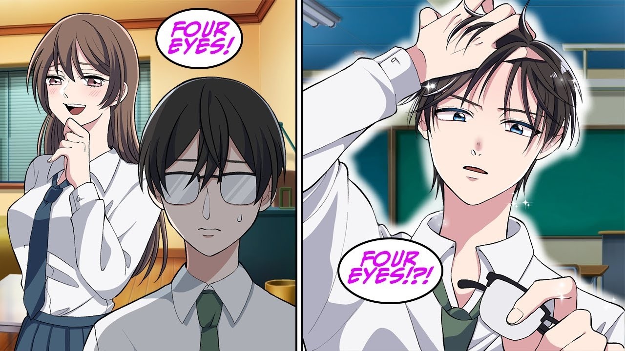 [Manga Dub] My step sister looked down on me until I took off my glasses... [RomCom]