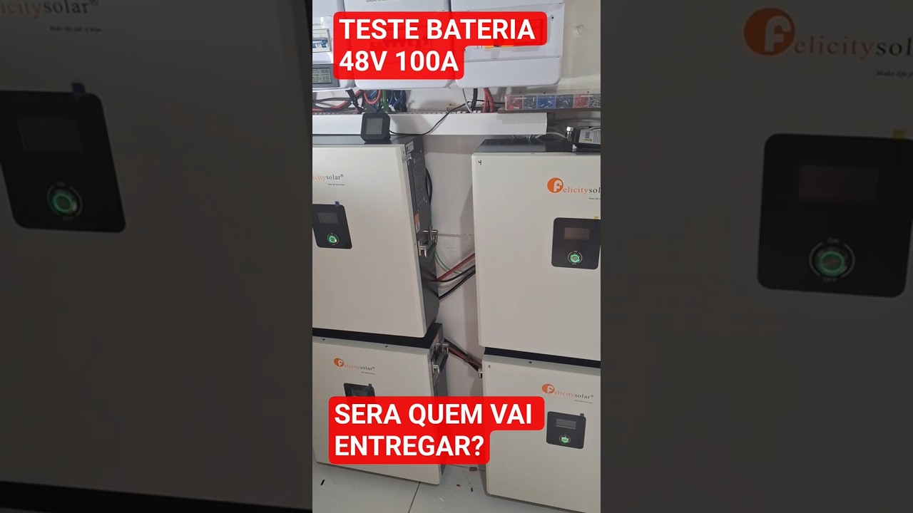 BATERIA FELICITY SOLAR 48V 100A TESTE DE AUTONOMIA.#energiasolar #offgrid #felicitysolar