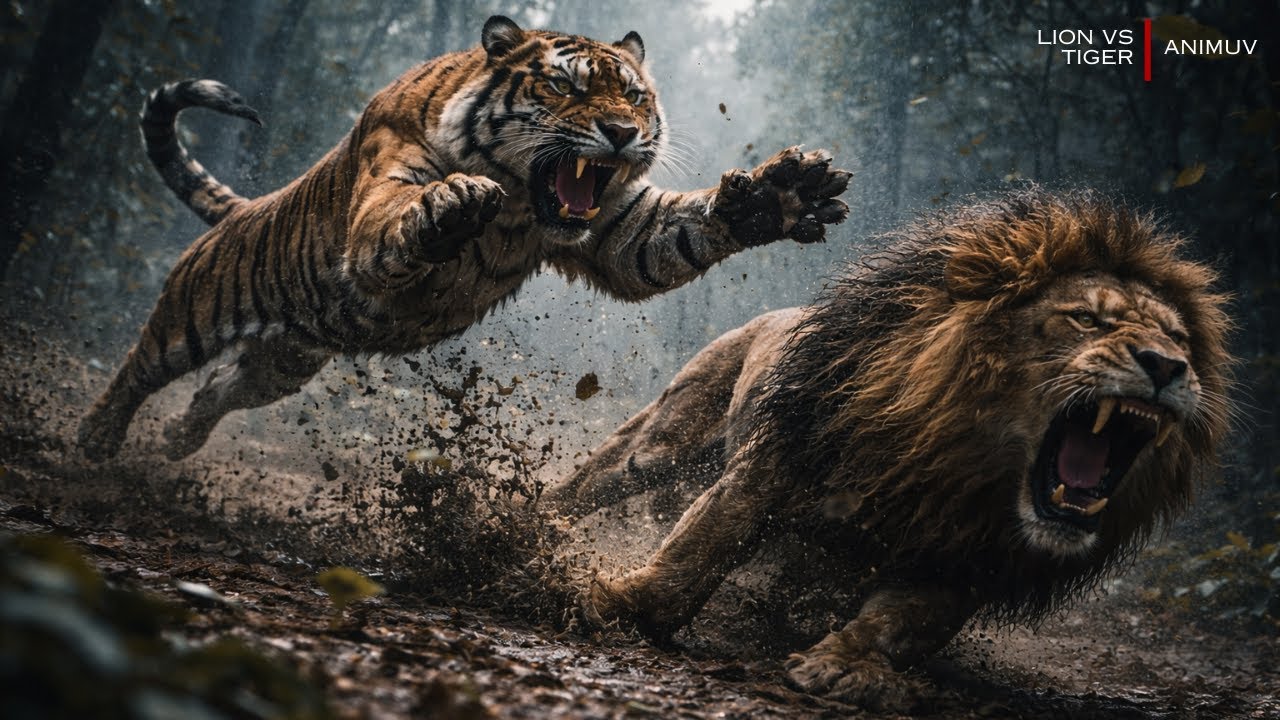 Lion vs Tiger – The Most Brutal Jungle Fight Ever Caught 😱