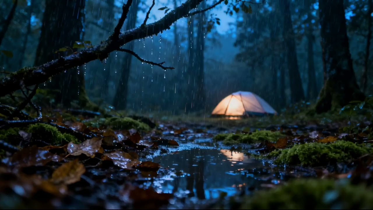 Sleepy Nighttime Rain 10 Hours