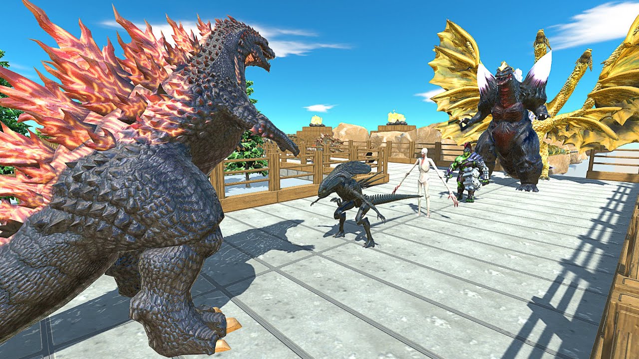 NEW UNIT | GOJIRA GODZILLA PYRAMID DEATH RUN - Animal Revolt Battle Simulator