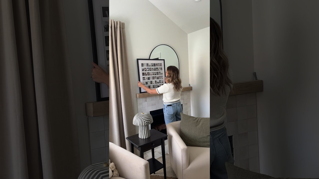 DIY Polaroid photo collage wall art #diy #wallart #easycraft #summercraft #homedecor #diydecor #home