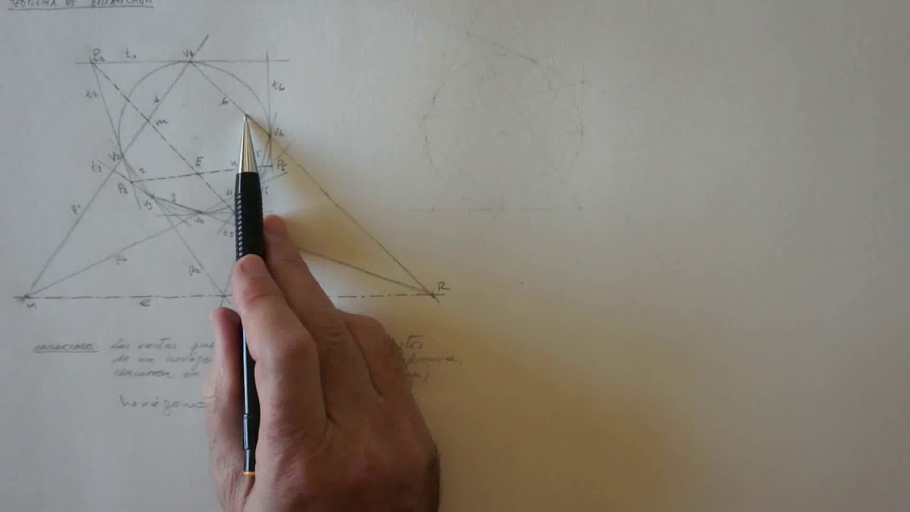 Geometría proyectiva: Teorema de Brianchon en la circunferencia (video 1/2)