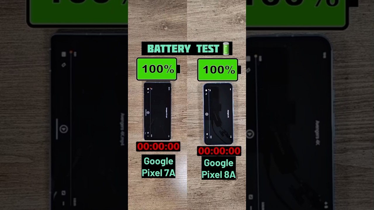 Google Pixel 7A vs Google Pixel 8A Battery Drain Test 
