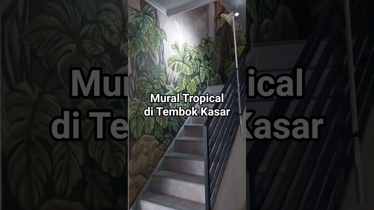 Mural Tropical diTembok Kasar @west44coffee&Kitchen Kemang JakSel #muraltropical #mural #muralcafe