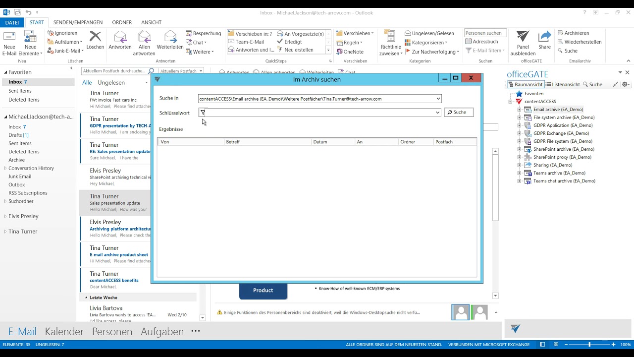 Volltextsuche in unserer contentACCESS Archiv-L&ouml;sung