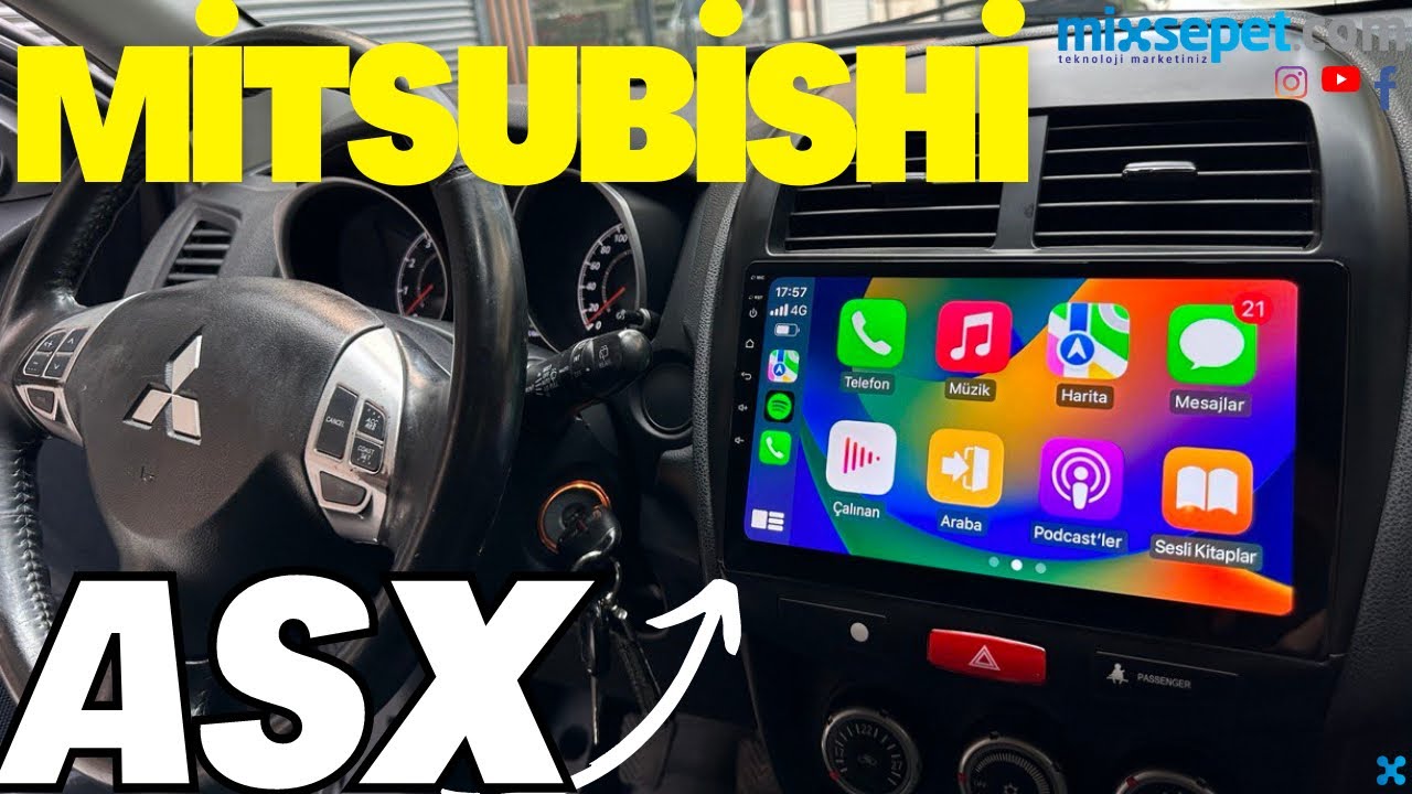 Mitsubishi ASX (2011-2020) CarPlay ve AndroidAuto Destekli Android Multimedya Sistemi 22-103