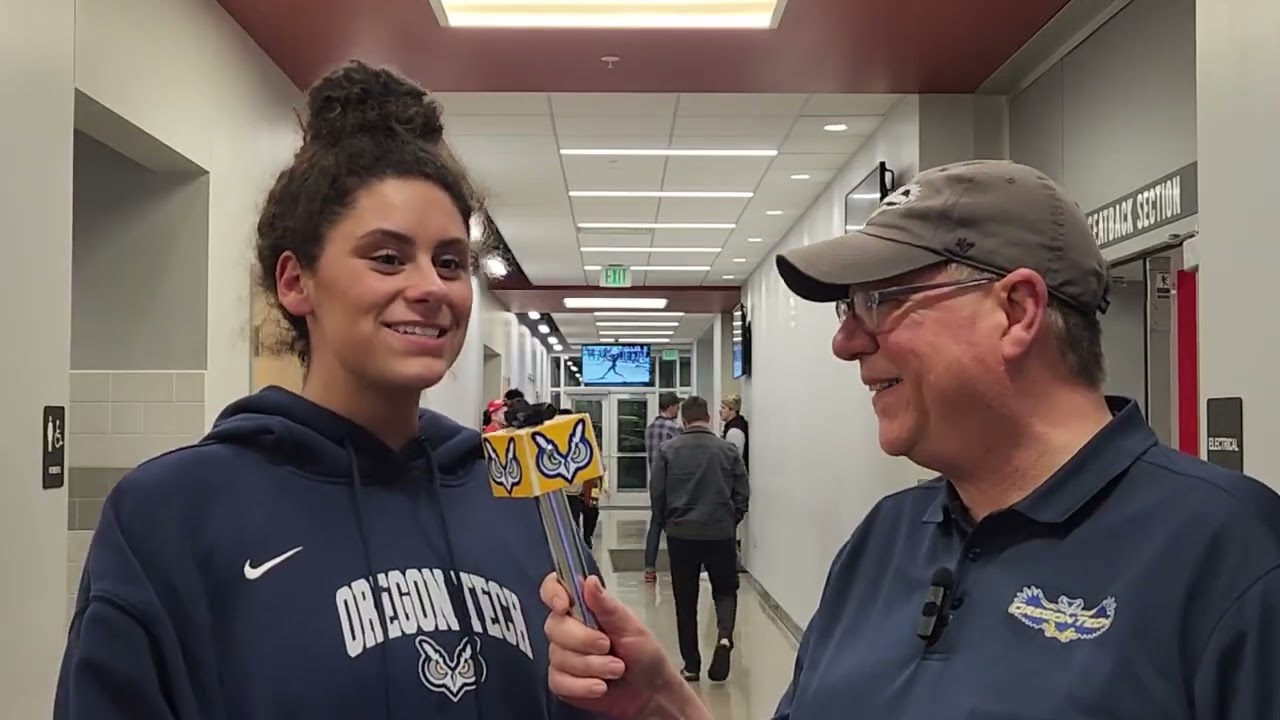 🎙️ Avery Andrews right after the Lady Owls big 50-47 conference win over Southern Oregon Tuesday 