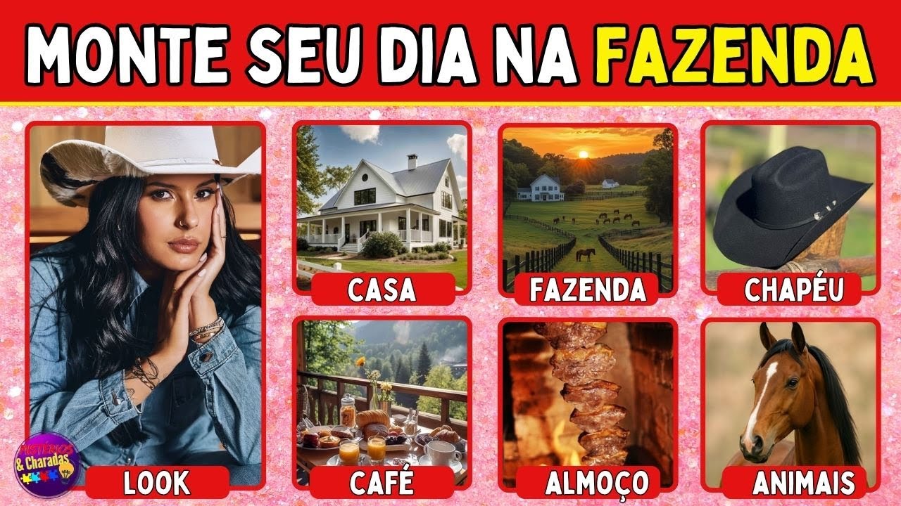 🐔 Monte Seu Dia na Fazenda! Escolha Tudo: Casa, Animais e Comidas!