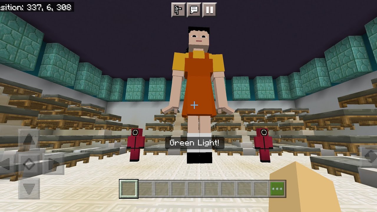 Squid Games (Red Light Green Light) MOD in Minecraft PE