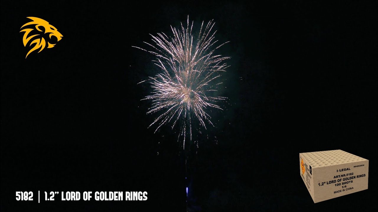 5182 | 1.2’’ Lord Of Golden Rings | Magnum Vuurwerk | Drone Video