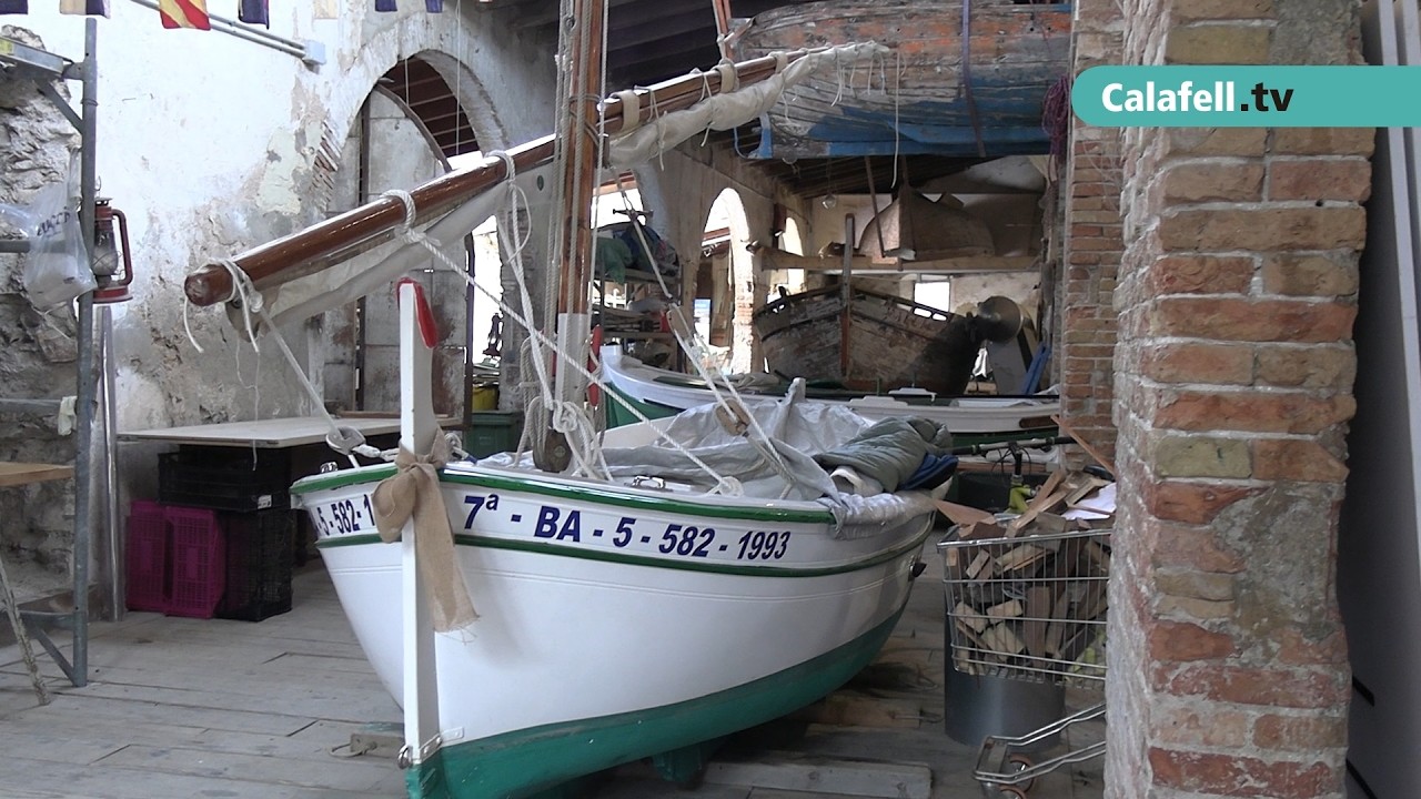 El taller de reparació i manteniment de les embarcacions a la Desti·leria de Calafell